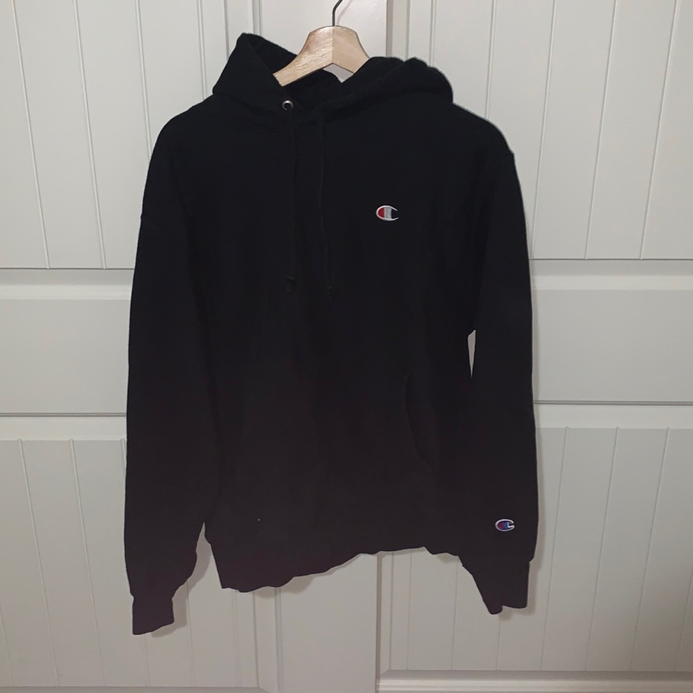 Black champion hoodie